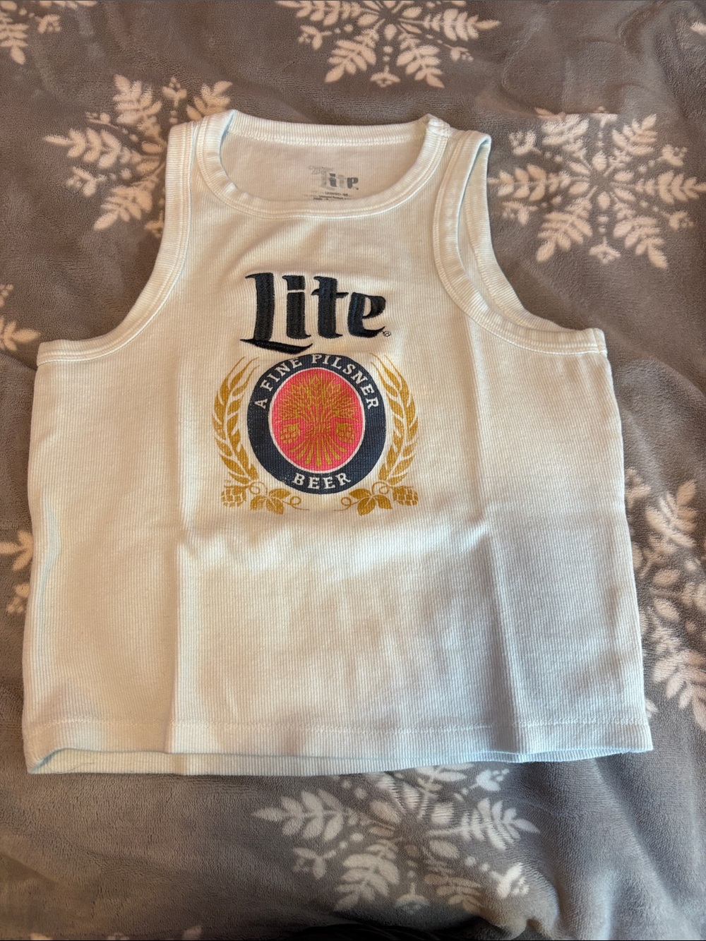 White Kids Tank Top with Logo